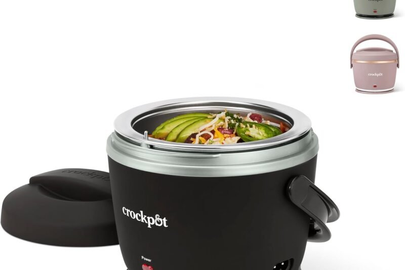 Crock-Pot Electric Lunch Box, Portable Food Warmer for On-the-Go, 20-Ounce (591 mL), Black Licorice