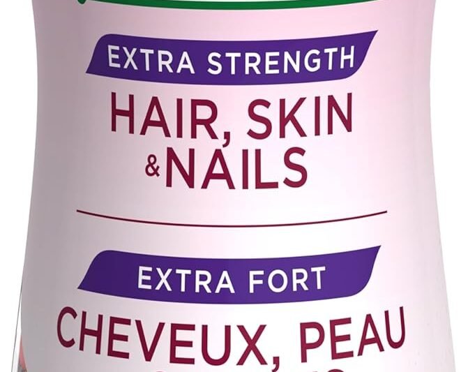 NATURE’S BOUNTY Extra Strength Hair, Skin & Nails, Gummies, Helps to Maintain Health of Hair & Skin, Promotes Thicker, Healthier Nails & Stronger Thicker Hair, Strawberry Cream Flavour, 200 g