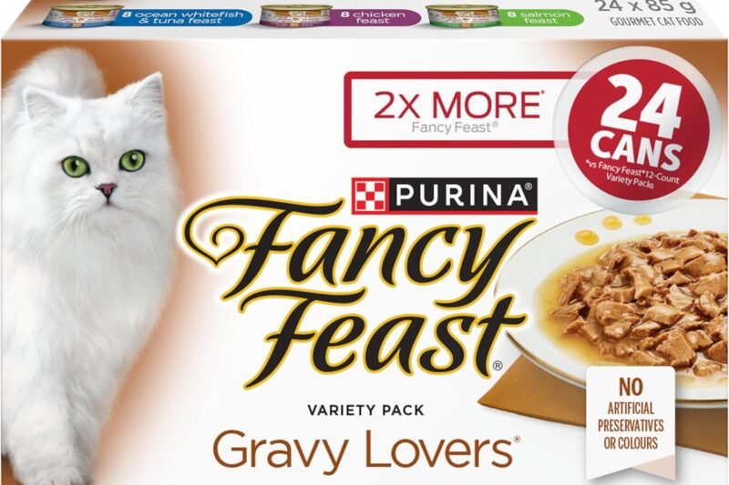 Fancy Feast Gravy Lovers Wet Cat Food, Variety Pack 85 g Can (24 Pack)