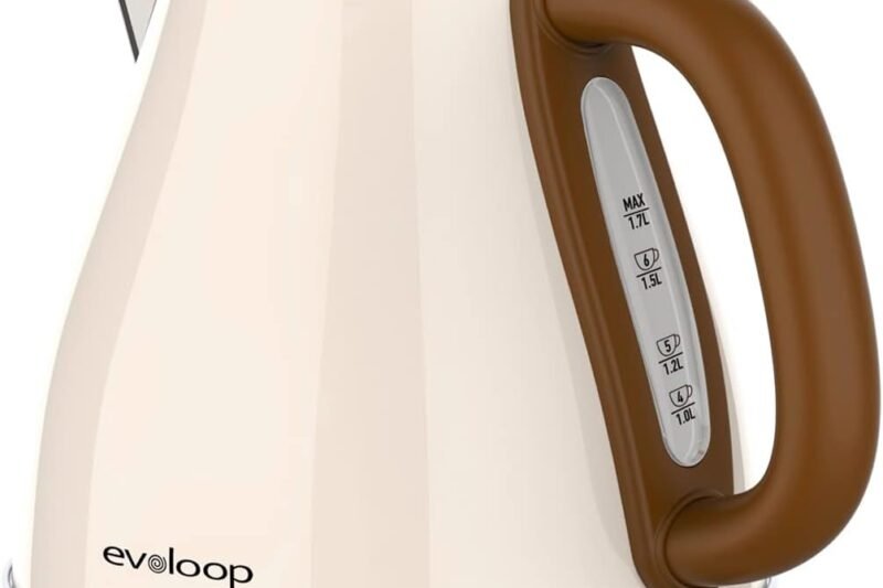 Evoloop 1.7L Electric Kettles, BPA Free Tea Kettle, Hot Water Boiler Heater, Stainless Steel Teapot, Auto Shut-Off & Boil-Dry Protection, 120V/1500W